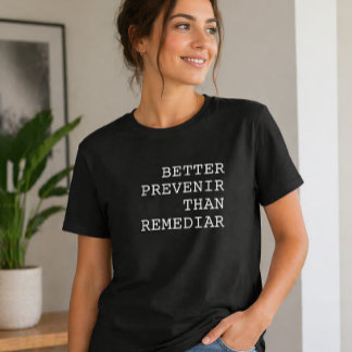 T-shirt Mieux vaut prévenir que guérir drôle de dicton por