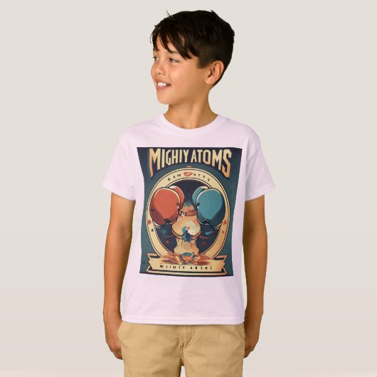 T-shirt Mighty Atoms – Abstract Logo for a Modern Women's (Devant entier)