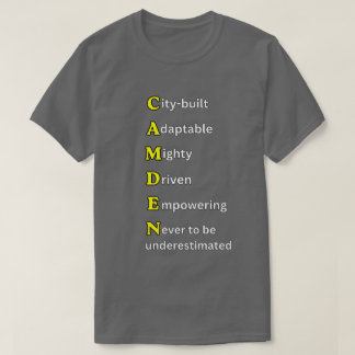 T-shirt MIGHTY CAMDEN Motivational JAUNE Unisexe Hommes