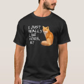 T-shirt Migné J'Aime Vraiment Foxes Ok T Shirt Fox Tee (Devant)