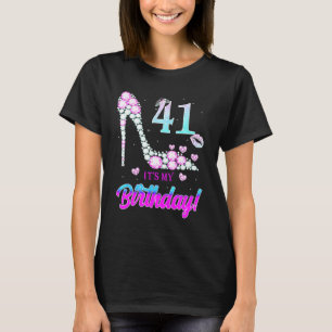 T-shirt Mignon 41 Ans C'est Mon Anniversaire Pour Mes 41 A