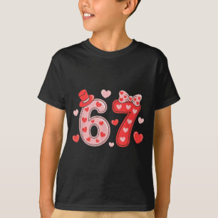 T-shirt Mignon 67 cœurs numéro six sept Saint Valentin Amo