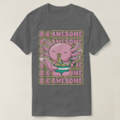 T-shirt Mignon 8 ans Axolotl Ramen 8e anniversaire Awesome (Design devant)