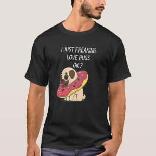 T-shirt Mignon amour de carlin Je suis complètement amoure