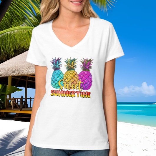 T-shirt mignon ananas temps été