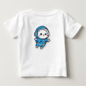 T-Shirt Mignon Astronaute Chat Kawaii Pour Bébé (Dos)