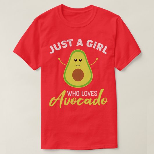 T-shirt Mignon Avocado Juste Une Fille Qui Aime Avocado Av (Design devant)