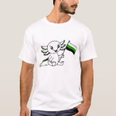 T-shirt Mignon Axolotl avec drapeau Neutrois Pride LGBTQ+ (Devant)