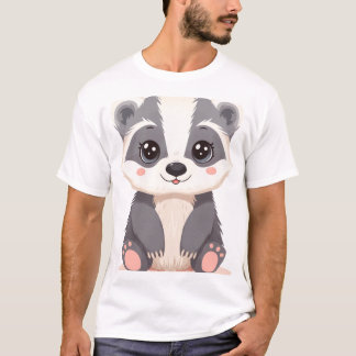 T-shirt Mignon bébé blaireau pastel Kawaii