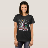 T-shirt mignon bison de gnome plaid arbre de noël léger la (Devant entier)