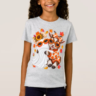 T-Shirt Mignon Bouc Pygmée Fantôme Halloween Automne 