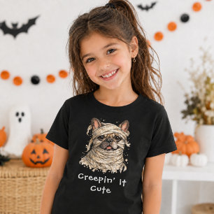 T-Shirt Mignon Bouledogue Français Halloween Momie qui fai