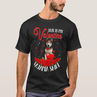 T-shirt Mignon Ceci Est Mon Pyjama De La Saint-Valentin Hu