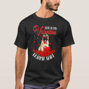 T-shirt Mignon Ceci Est Mon Pyjama De La Saint-Valentin Pu