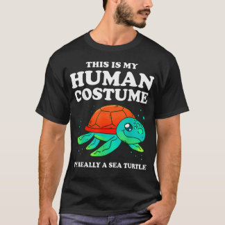 T-shirt Mignon C'est Mon Humain Je Suis Vraiment Une Tortu