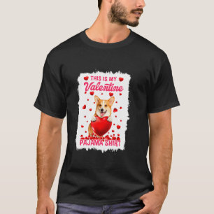 T-shirt Mignon C'est Mon Pyjama De La Saint-Valentin Corgi