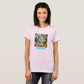 T-shirt mignon Chartreux vitrail (Devant entier)