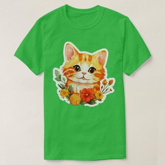 T-shirt mignon chat 14 (Design devant)