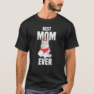 T-shirt Mignon chat angora avec costume de renne Meilleure