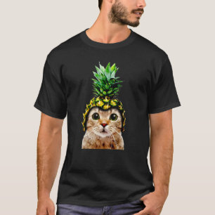 T-shirt Mignon Chat Casque de Ananas Papa maman mon Garçon