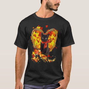 T-shirt Mignon Chat Chaton Patte Automne Saison cadeau