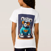 T-Shirt mignon chat enfants T, shart (Dos)