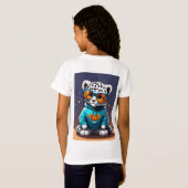T-Shirt mignon chat enfants T, shart (Dos entier)