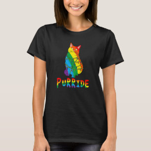T-shirt Mignon Chat Gay Fierté Lumières Féeriques Arc-en-c