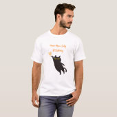T-shirt mignon chat noir (Devant entier)