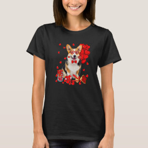 T-shirt Mignon chien Corgi drôle coeur Saint-Valentin Mama