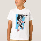 T-shirt Mignon Chien Elvis Impersonator en Karate kimono F (Devant)