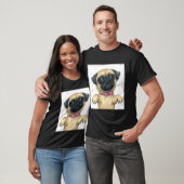 T-shirt Mignon chiot Pug Classique  175 (Unisexe)