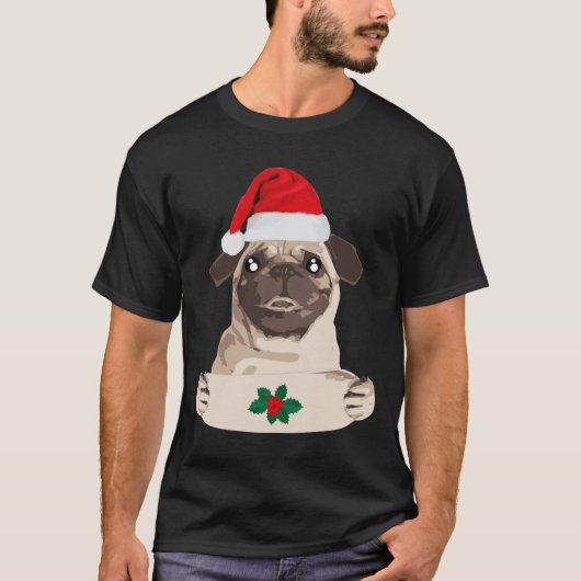 T-shirt mignon chiot pug classique 38 (Devant)