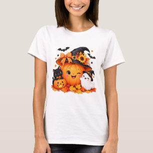 T-shirt mignon citrouille d'Halloween – Fantôme ci