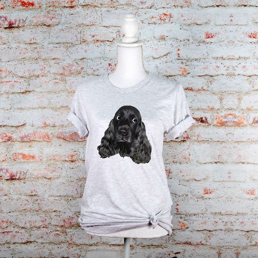T-shirt Mignon Cocker Spaniel noir