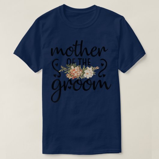 T-shirt Mignon conception de fleurs de mariage de douche d (Design devant)