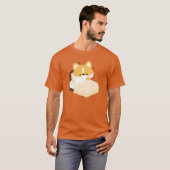 T-shirt Mignon Corgi Fatigué (Devant entier)