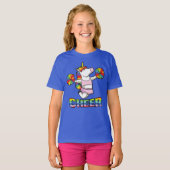 T-shirt mignon d'acclamation de licorne (Devant entier)