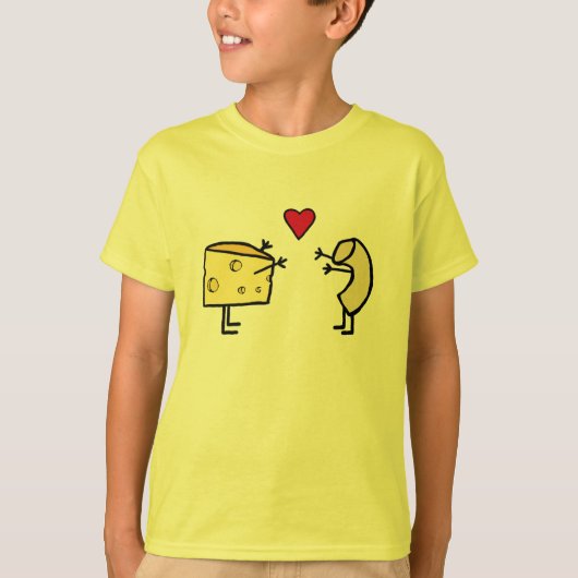 T-shirt mignon d'amour de Mac et de fromage (Devant)