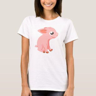 T-shirt mignon d'animaux de ferme de porcelet