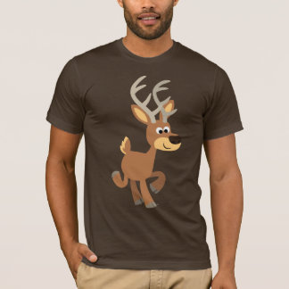 T-shirt mignon de cerfs communs de bande dessinée