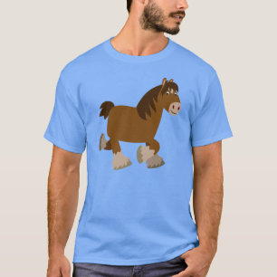T-shirt mignon de cheval de Shire de bande
