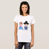 T-shirt ♥ mignon de couples de Hanbok (Devant entier)