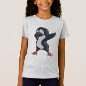 T-shirt mignon de danse de Dabber de pingouin (Devant)