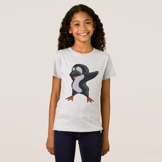 T-shirt mignon de danse de Dabber de pingouin (Devant entier)