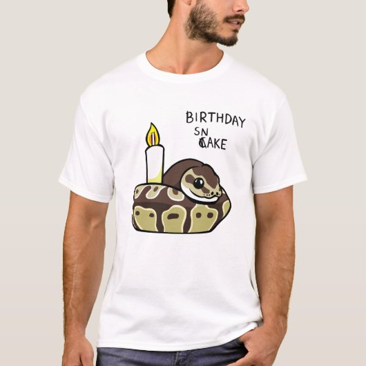 T-shirt mignon de dessin de python de boule de (Devant)