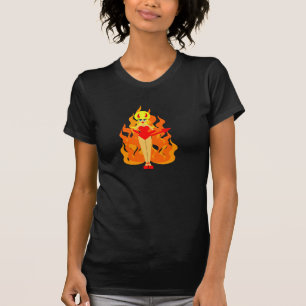 T-shirt mignon de diable d'art de bruit