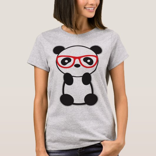 T-shirt mignon de femmes d'ours panda (Devant)