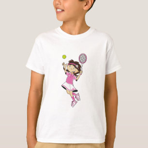 T-shirt mignon de fille de tennis