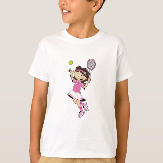 T-shirt mignon de fille de tennis (Devant)